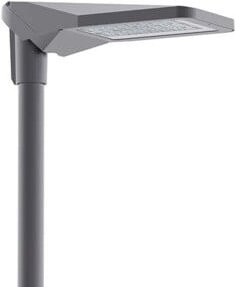 Leipziger Leuchten LED Mast- und Aufsatzleuchte ALFONS I DW7248028-3 in Grau mit warmweißem Licht (3000K) - Bild 1