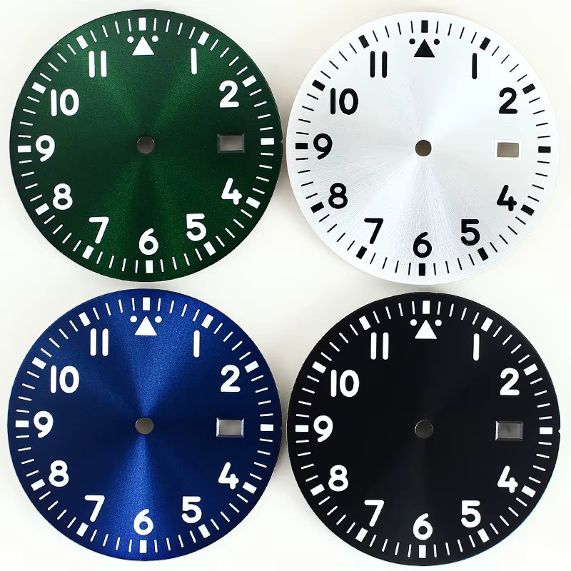 Pilotenuhr, 33,8 mm, grün leuchtendes Einzeldatum-Zifferblatt, Schwarz - Bild 3