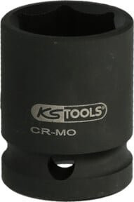KS Tools Sechskant-Kraftstecknuss 1.1/2 Zoll in Schwarz, 58 mm, kurz aus Chrom-Molybdän - Bild 1