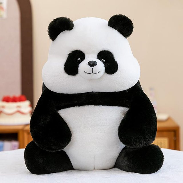Fettförmiges Pinguin-Panda-Stofftier Kuscheltier Schlafkissen, 40cm - Bild 1