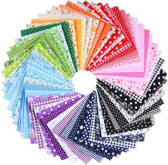 WENYUYA 42 Stück Gesteppte Baumwollquadrate mit Blumenmuster in Mehrfarbig, B/B/B: 25 x 25 x 25 cm - Bild 1