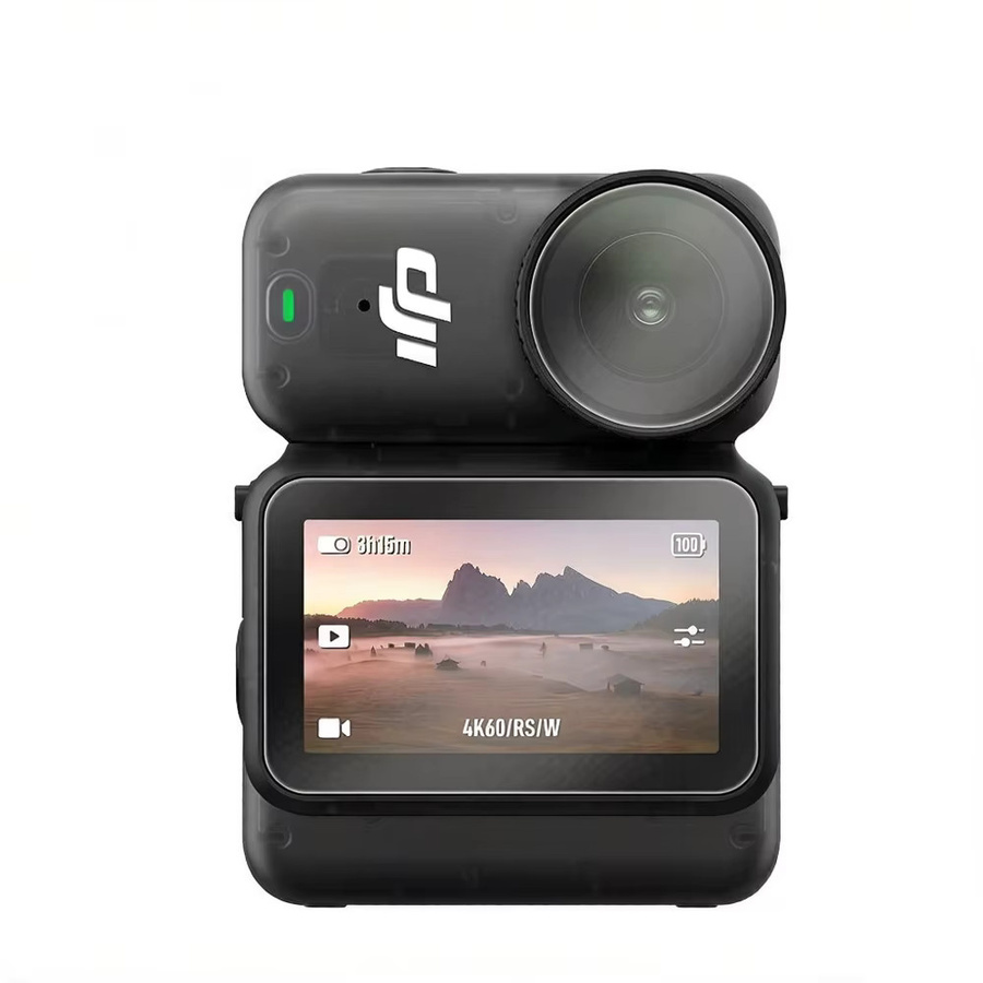 DJI Osmo Action Displayschutz und Objektivschutz Set aus 9H gehärtetem Glas in Transparent - Bild 2