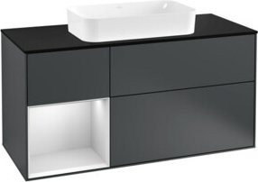 V&B Waschtischunterschrank Finion in Mattblau lackiert, Breite: 120 cm, Tiefe: 50,1 cm, Höhe: 50,1 cm - Bild 1
