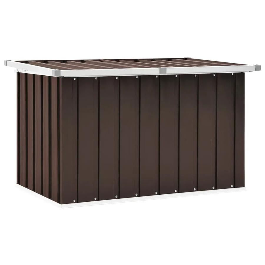 vidaXL Gartenbox aus verzinktem Stahl und Kunststoff, Braun, B/T/H: 109 x 67 x 65 cm - Bild 2