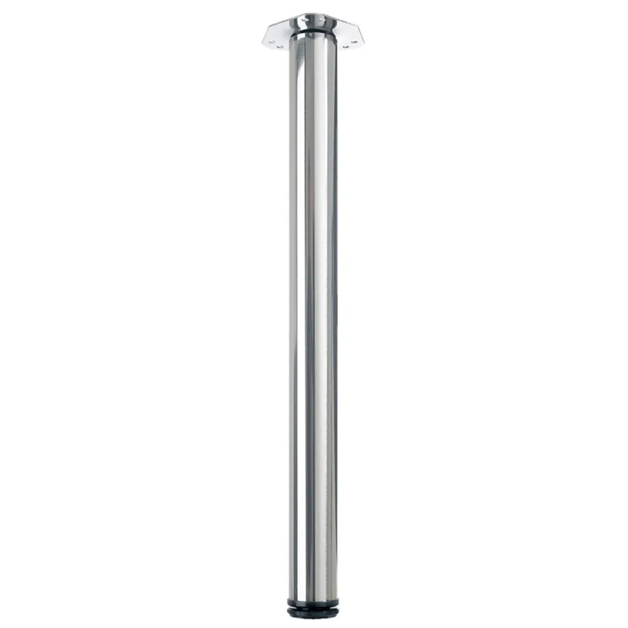 Hettich Tischbein-Set 4-teilig in Silber Edelstahl-Optik, höhenverstellbar, Durchmesser: 6 cm, Höhe: 70 bis 73 cm - Bild 2