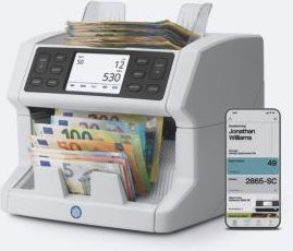 Safescan Banknotenwertzähler 2865-SC in Lichtgrau mit Touchscreen und automatischer Währungserkennung, B: 25,9 cm, T: 25,4 cm, H: 25,5 cm - Bild 1