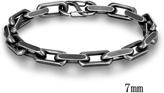 YULIN Armband, Edelstahl, Schwarz, Herren, 21cm - Bild 1