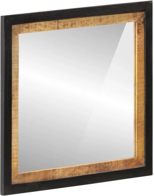 vidaXL Badspiegel aus Glas und Massivholz in Braun, B/H: 60 x 55 cm, Tiefe: 1 cm - Bild 1