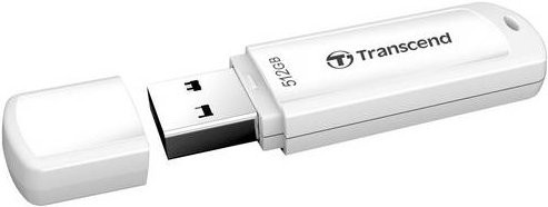 Transcend JetFlash 700/730 USB-Stick 512 GB USB 3.2 Gen 1 Typ-A Schwarz Weiß TS512GJF730 - Bild 1