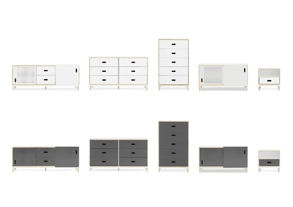 Normann Copenhagen Kabino Sideboard mit Schubladen in Weiß und Grau aus Eschenholz und MDF im skandinavischen Stil - Bild 2