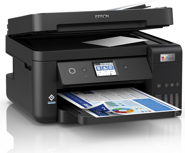 Epson EcoTank ET-4850 Tintenstrahldrucker mit Scan, Kopier und Faxfunktion in Schwarz - Bild 1