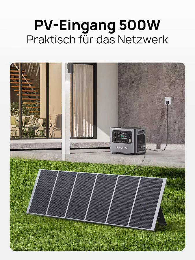 AFERIY P210 Mobile Stromversorgung Tragbare Lithium-Batterie 2400W Spitze 4800W Grau - Bild 6