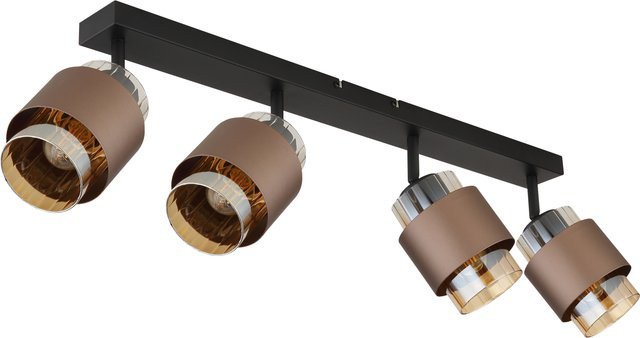GLOBO Lighting Strahler MILLEY in Schwarz und Bronze mit Glas und verstellbarem Design - Bild 1