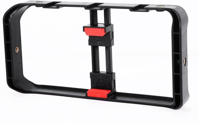 Andoer Tragbares Smartphone-Video-Rig Handheld-Telefonstabilisator und Smartphone-Käfig in Schwarz - Bild 1