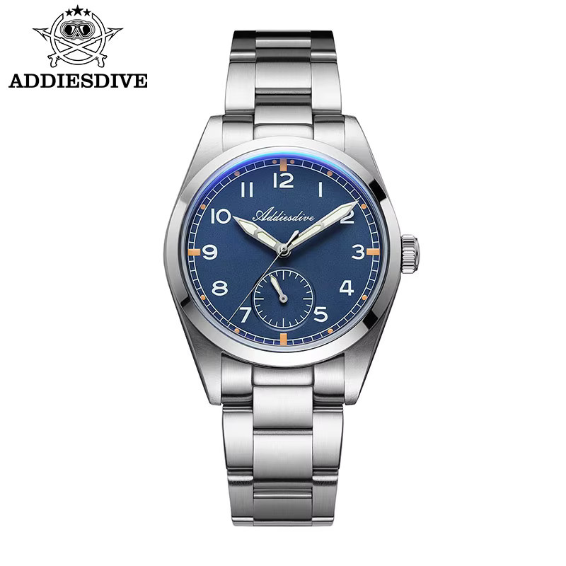 ADDIESDIVE Armbanduhr, Quarz, Edelstahl, 36 mm, Herren, Blau, Silber - Bild 4