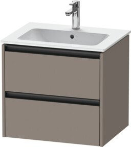Duravit Waschtischunterschrank Ketho.2 in Basmat, wandhängend mit 2 Schubladen, B/T: 61 x 48 cm - Bild 1
