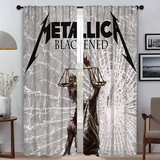 Partition M-MetallicaS Moderne Wohnzimmer Vorhänge, 2er-Set, Grau, B: 60 cm, H: 90 cm - Bild 1