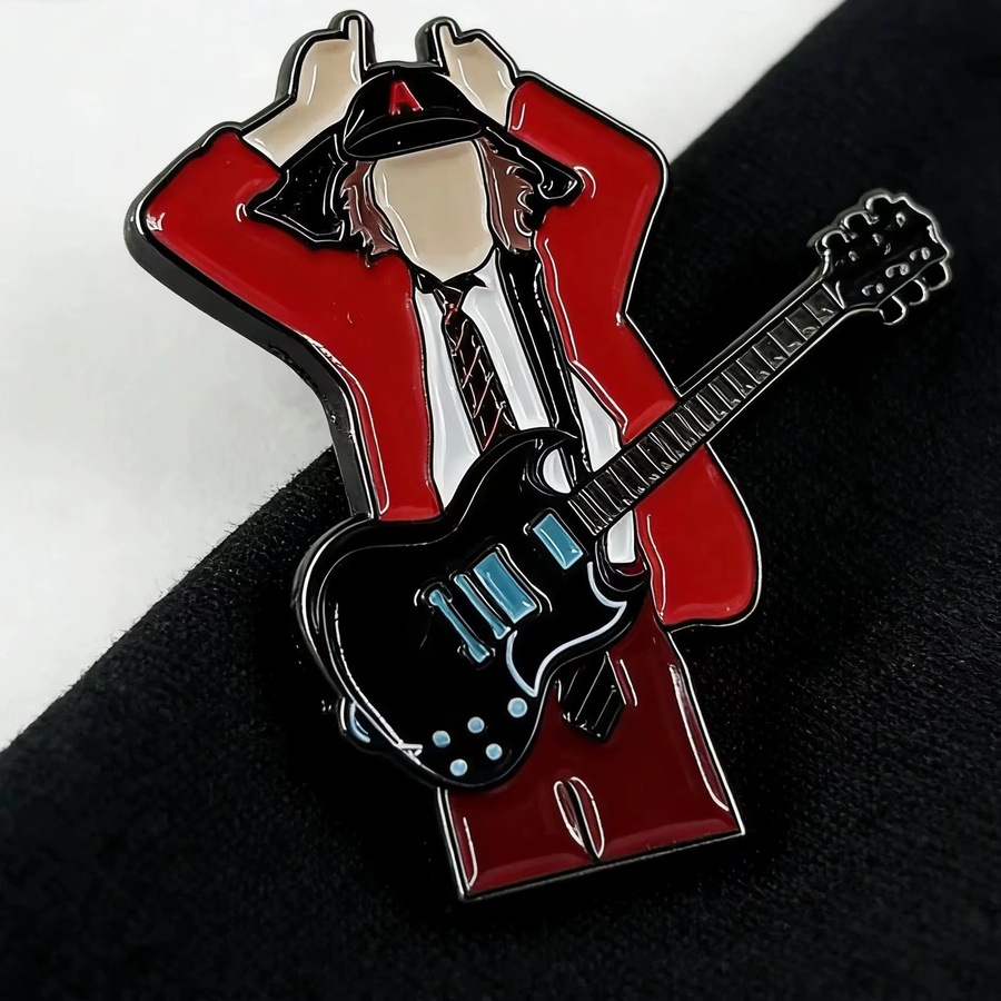 YUMEI Anstecknadel Angus Young Emaille, Bunt - Bild 2