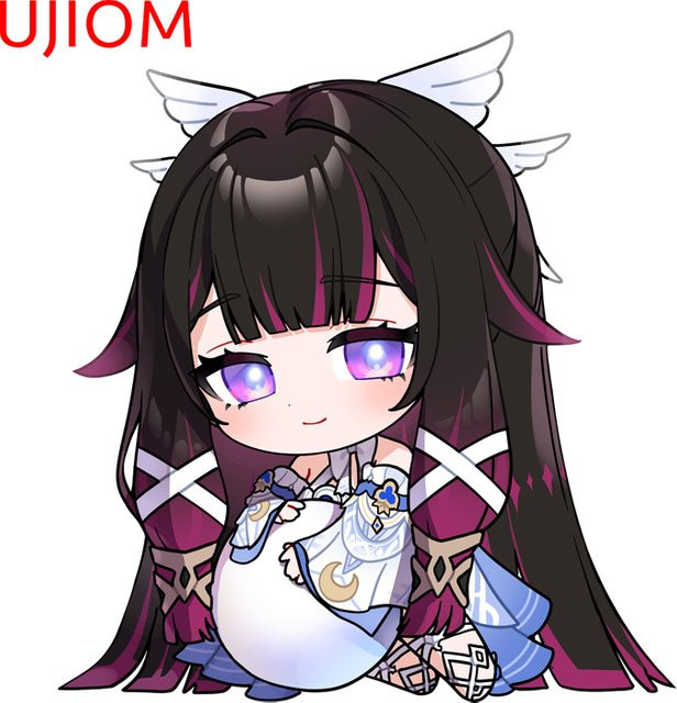 UJIOM Genshin Impact Columbina Wandaufkleber Motiv Anime selbstklebend, Mehrfarbig - Bild 1