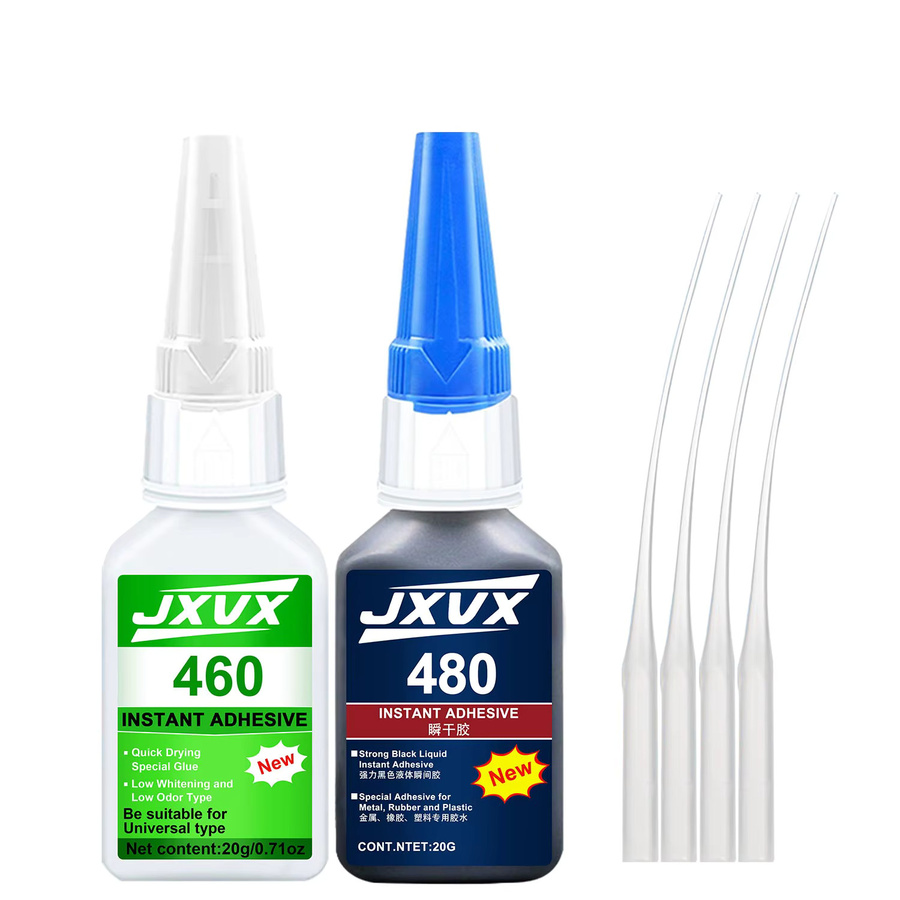 JXVX Universeller Superkleber, wasserfester Schnellkleber für Glas, Metall, Keramik und Harz, 20 g, transparent oder schwarz - Bild 5
