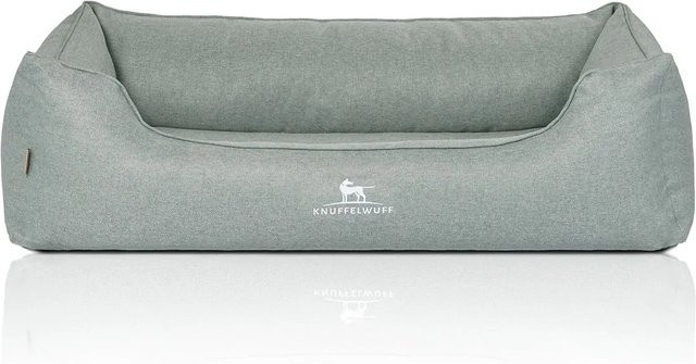Knuffelwuff Hundebett Luisa Orthopädisch Velours Sunshine Edition Petrol XXL B: 120 cm, T: 85 cm - Bild 1