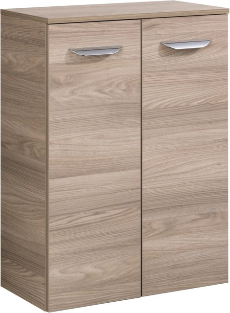Fackelmann Bad-Hängeschrank Luxor Doppel-Midischrank Steinesche Braun B/H/T: 60,5 x 82,5 x 32,0 cm - Bild 1