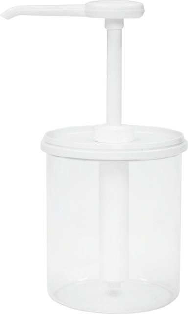 Schneider Dosierspender rund, weiß/transparent, 1 l, B/T/H: 12 x 12 x 17 cm, Durchmesser: 13 cm - Bild 1