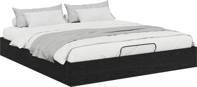 vidaXL Ottoman Bettgestell mit Lift-up-Funktion in Schwarz und Eichen-Optik B/T/H: 120 x 200 x 25 cm - Bild 1