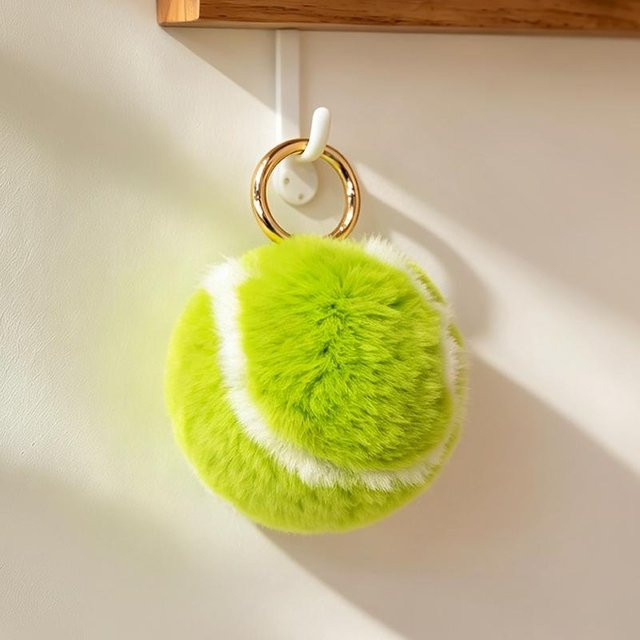 Schlüsselanhänger Tennisball Plüsch, Damen - Bild 1