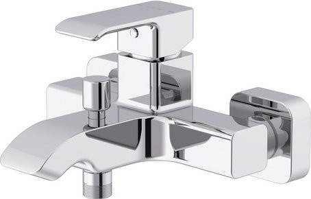 LENZ Wannenarmatur MILANA aus Messing in Chrom und Silber mit 1/2 Zoll Anschluss - Bild 1