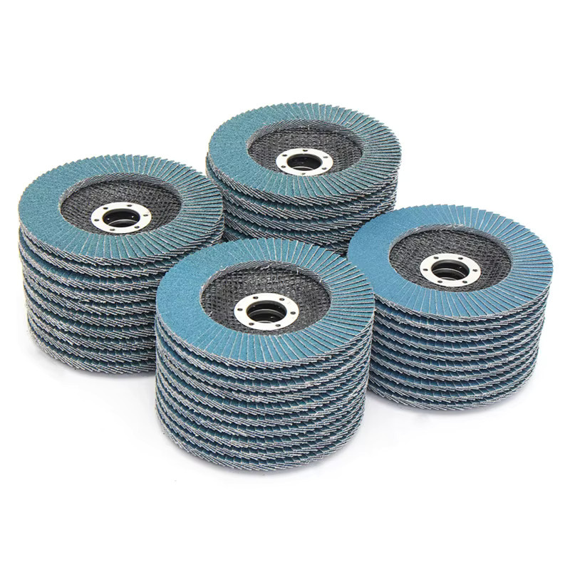 JimMejo 10 Stück Fächerscheiben für Winkelschleifer, Durchmesser: 125 mm, Farbe: Blau, zum Schleifen von Metall - Bild 5
