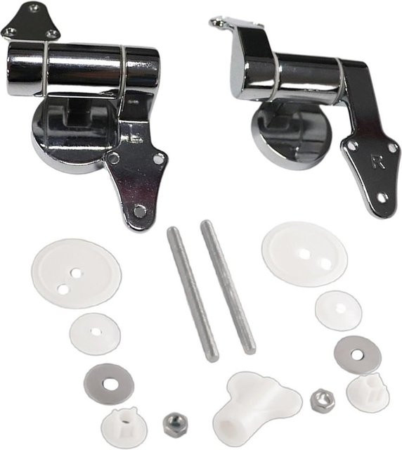 Women Star Verlangsamungs-WC-Deckel-Verbindungsstück Dreieck-Scharnier aus Zinklegierung in Grau/Silber mit Soft-Close-Funktion - Bild 1