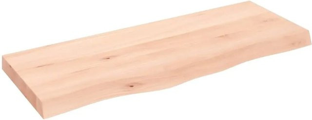 vidaXL Tischplatte aus Massivholz Eiche in Naturstein, B/T/H: 100 x 40 x 2-6 cm - Bild 1