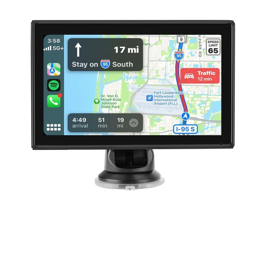 Junsun Carplay Display mit 7 Zoll Touchscreen, Bluetooth und FM, Schwarz - Bild 2