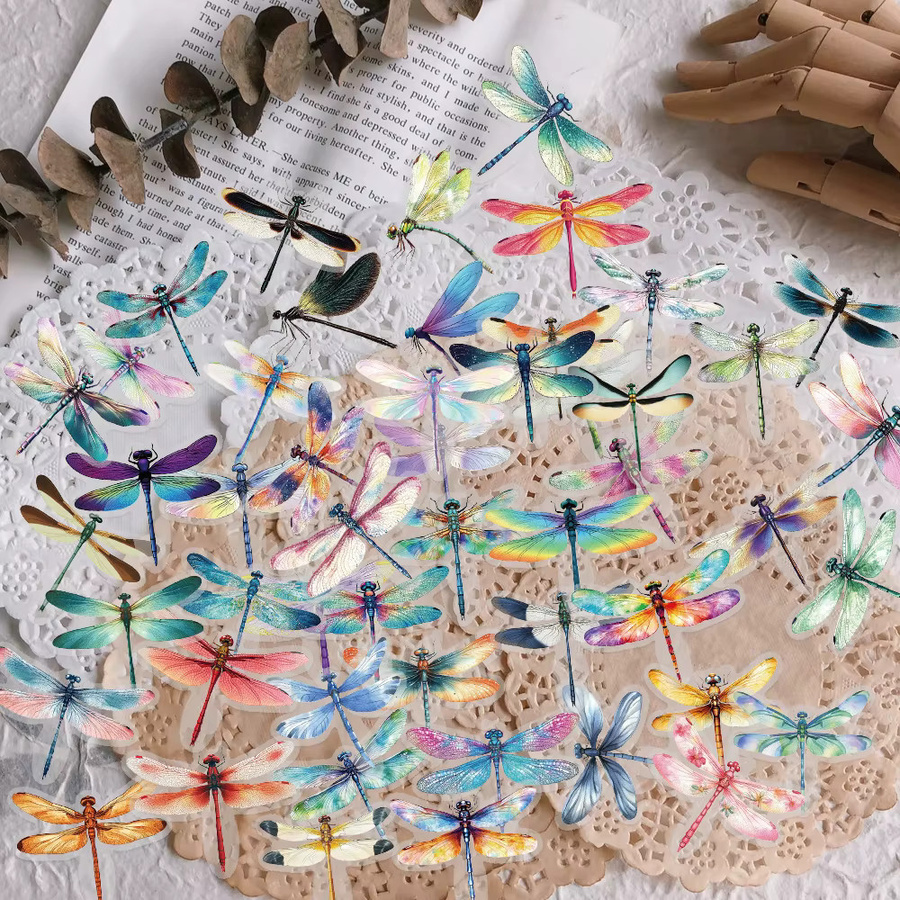 Bunte Libellen PET-Aufkleber, 50-teiliges Set, multicolour - Bild 2
