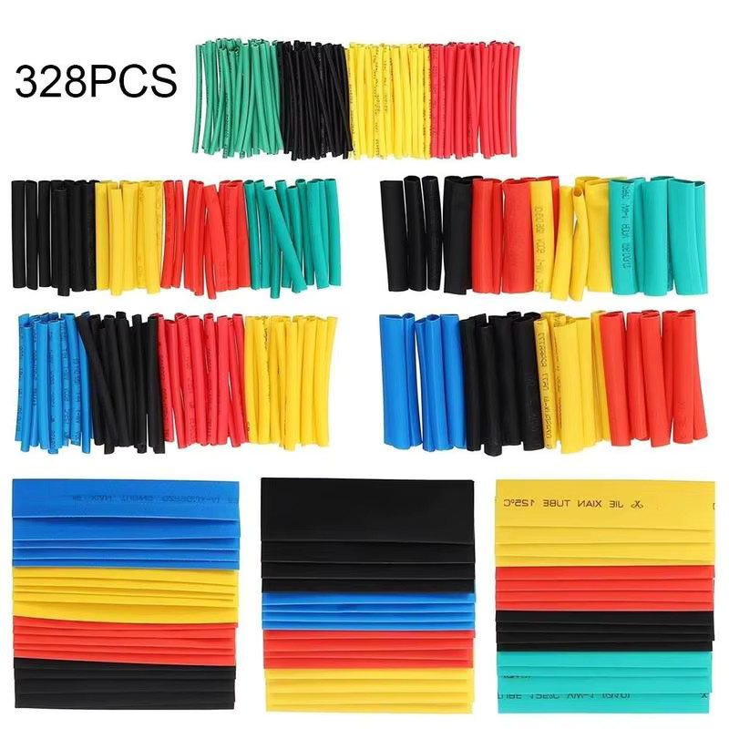 Snaterm Polyolefin-Schrumpfschlauch-Set in Schwarz und Multicolour, 127-teiliges Set mit 2:1 Schrumpfverhältnis zur Kabelisolierung - Bild 3