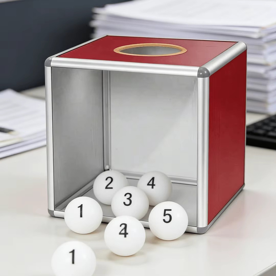 Rote Glücksbox aus Kunststoff für Partys und Spendenaktionen, 20 cm - Bild 5