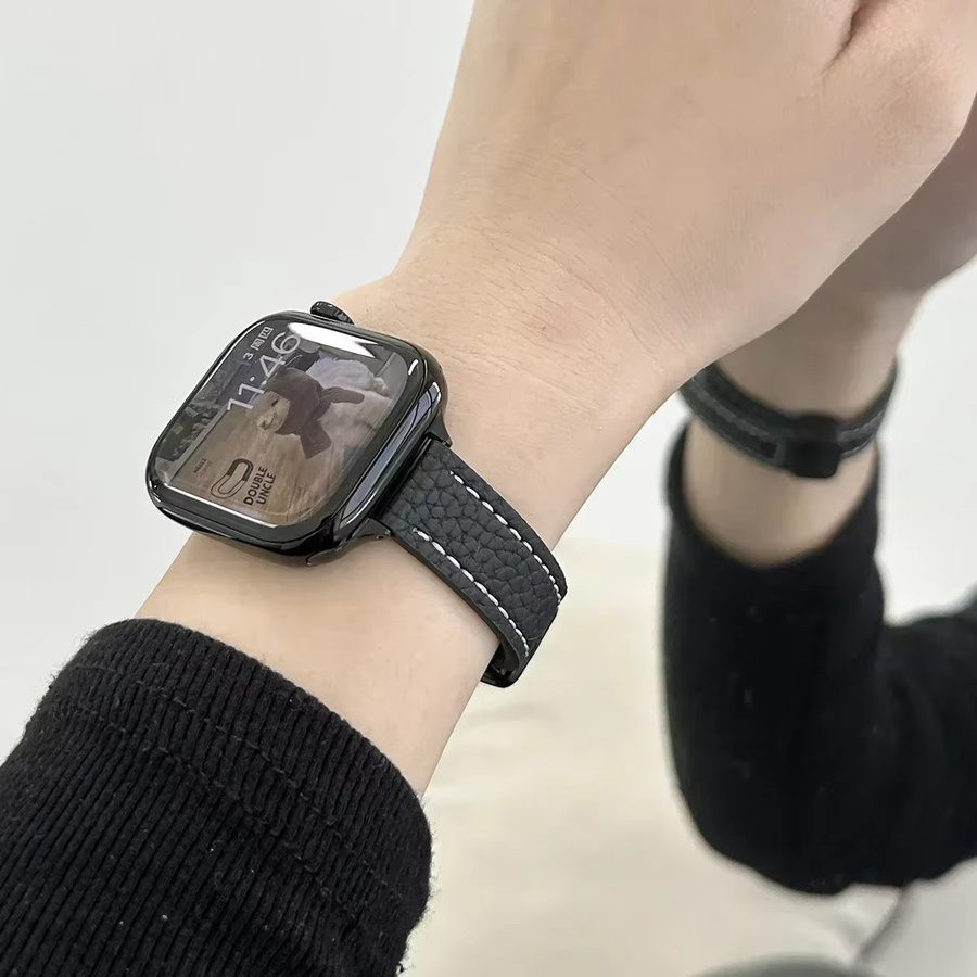 FancyWrist Uhrenarmband Leder, Schwarz, Unisex - Bild 2