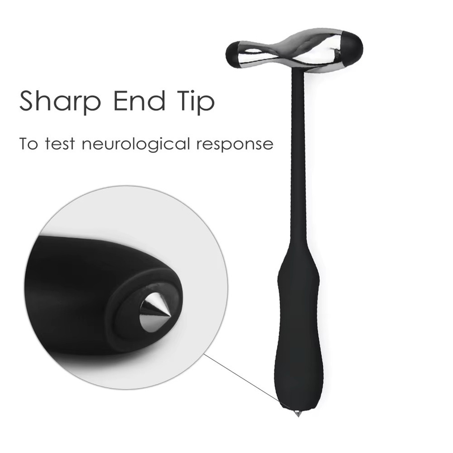 LYNSUM Medizinischer Reflexhammer zur neurologischen Diagnose und Muskelreflexprüfung, Schwarz - Bild 4