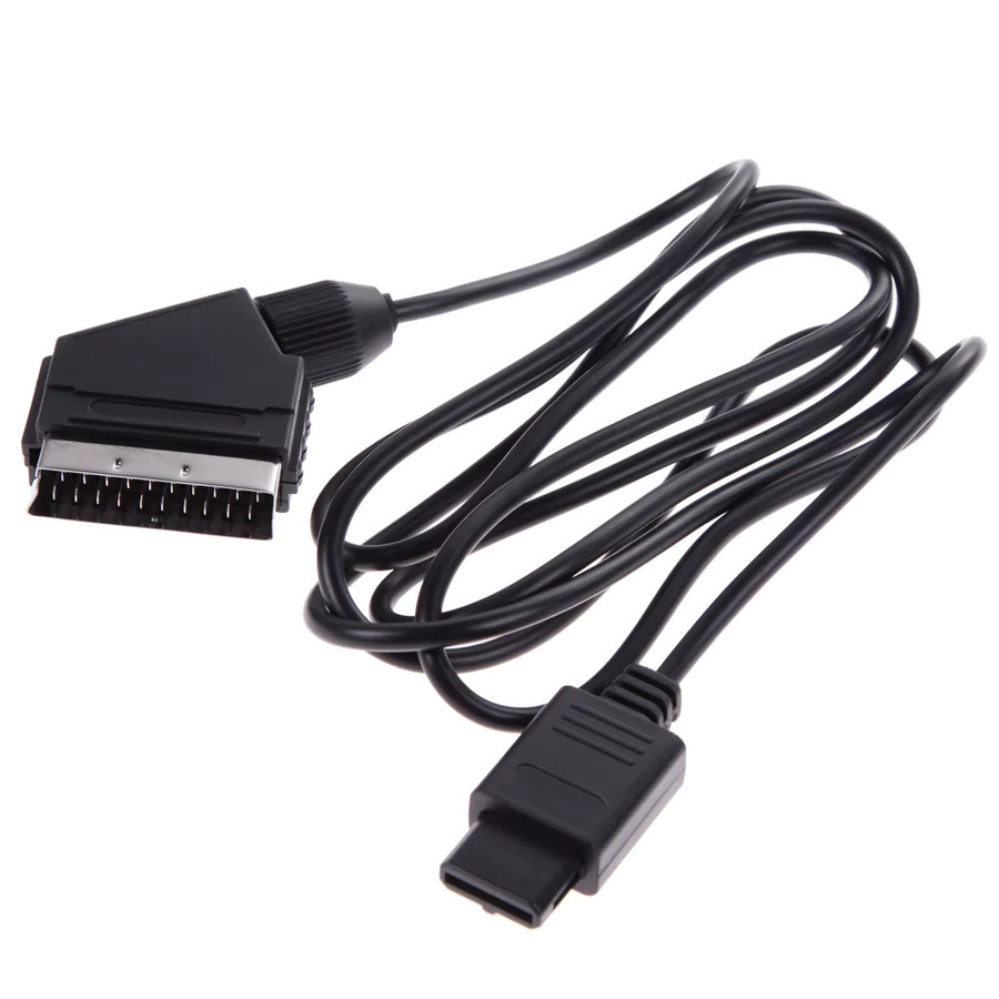 Nintendo RGB AV Scart Videokabel für NES, N64, SNES und GameCube, Schwarz, 1,8 m - Bild 5