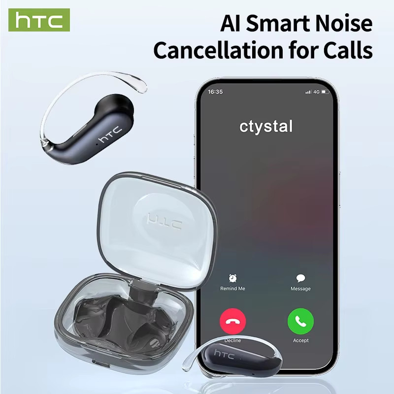 HTC NE38 Bluetooth V6.0 OWS Kopfhörer mit AI Übersetzung und HD-Anrufen in Schwarz - Bild 2