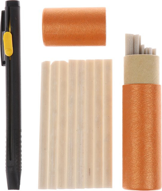 Unsichtbare Schneiderkreide mit Nachfüllungen in Orange für Handarbeiten und das Zuschneiden von Stoffen wie Baumwolle oder Leder - Bild 1