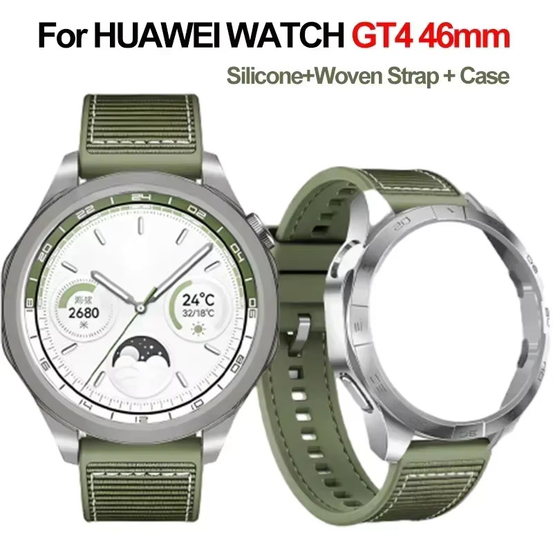 CAOWTAN Uhrenarmband, Textil/NATO, green, 22mm, für Huawei GT4 46mm, watchGT3 Pro - Bild 2