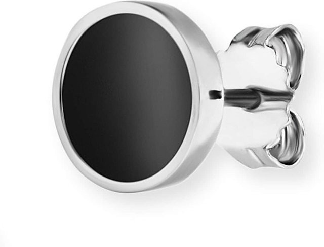 cai Single-Ohrstecker 925 Silber, Onyx, Herren - Bild 1