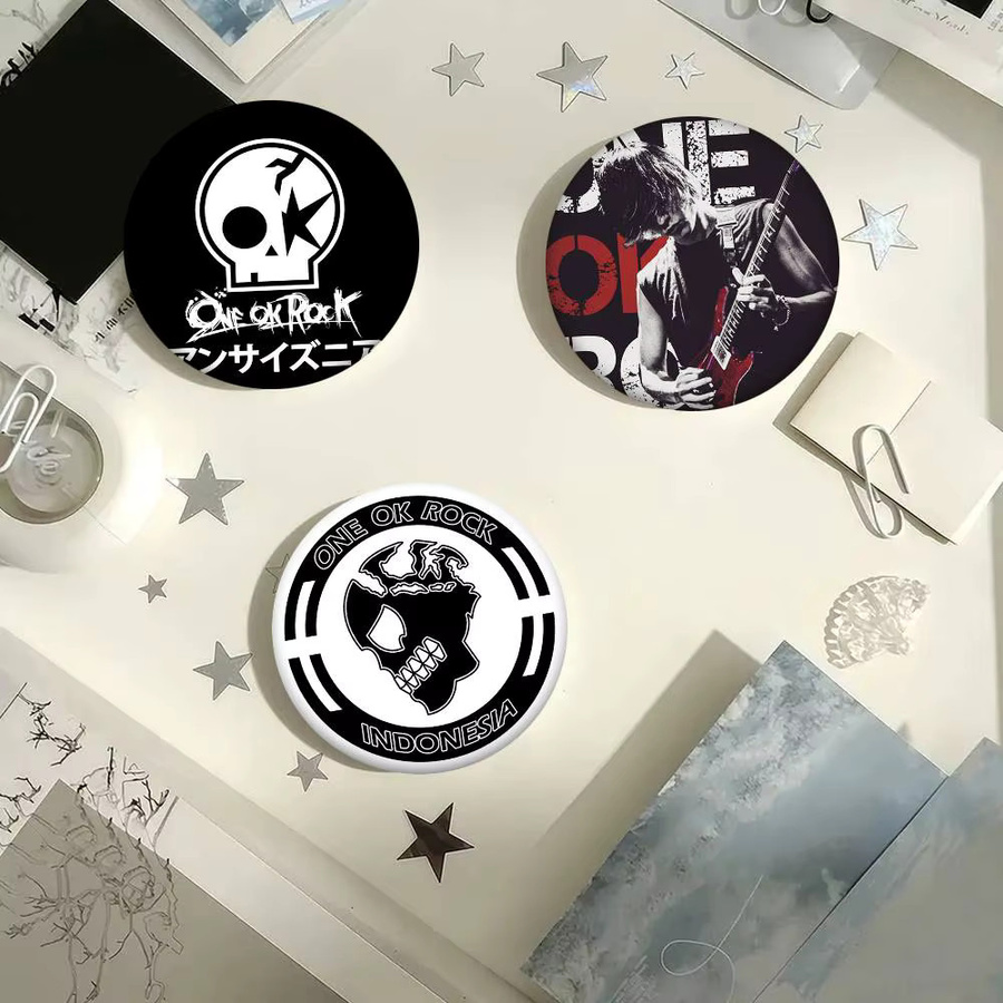 ONE OK ROCK Logo-Brosche, Emaille-Pin, rund - Bild 4
