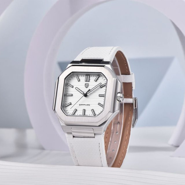 Pagani Design Armbanduhr, Quarz, Edelstahl, eckig, Saphirglas, Herren - Bild 1