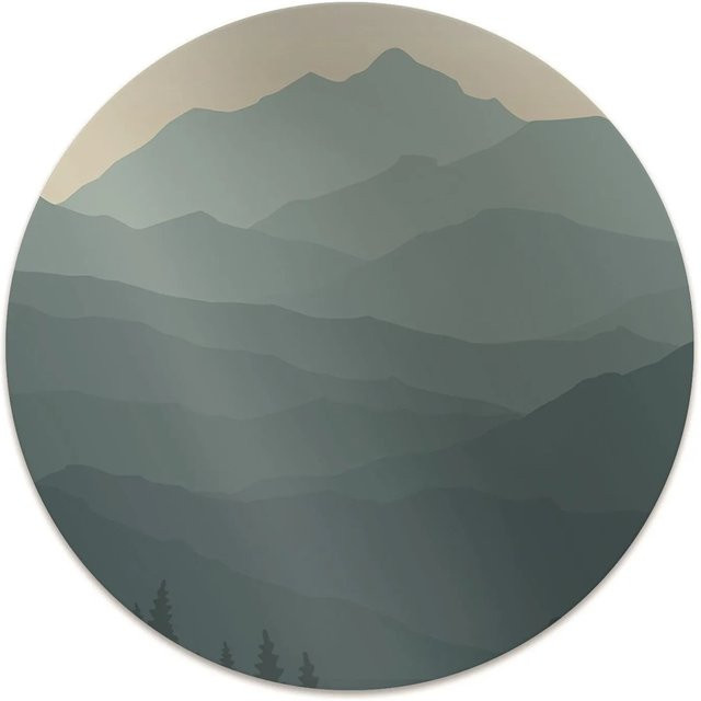 Tulup Bodenschutzmatte Wald Blau B/T: 100 x 100 cm - Bild 1