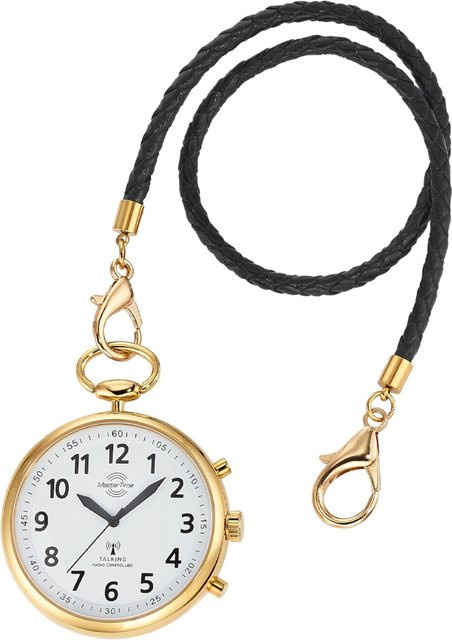 Master Time Taschenuhr, Funk Quarz, Edelstahl, Weiß, 40mm, Herren - Bild 1
