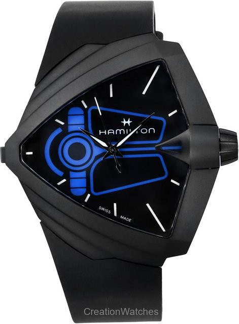 Hamilton Armbanduhr Ventura XXL, Quarz, Edelstahl, Kautschukarmband, Herren - Bild 1