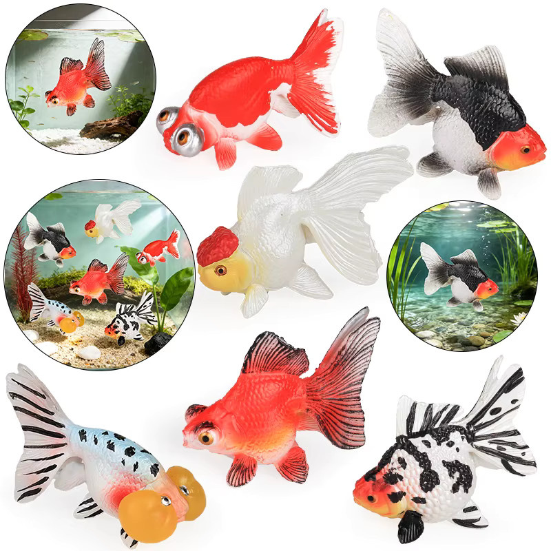 Oenux Meerestiere, Clown Fisch Goldfisch, Actionfiguren, Kunststoff - Bild 2